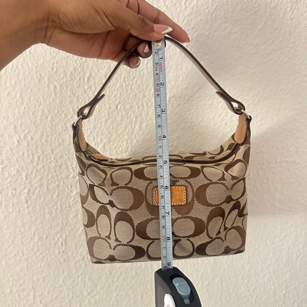VINTAGE Y2K Coach Signature CANVAS Demi hobo HandBag in Brown 🤎 - Picture 9 of 9